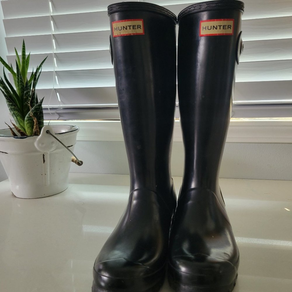 Girls Hunter Boots Black Size 4